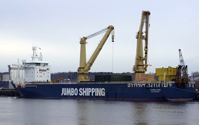 Jumbo Ship at Port of Albany